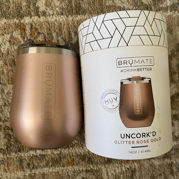 BrüMate Glitter Rose Gold Tumbler - Picture 1 of 3